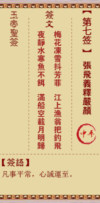 玉帝灵签 第7签解签：张飞义释严颜 中平